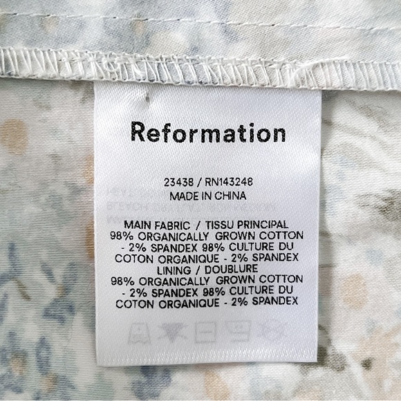 🚫Sold🚫 Reformation Dress Midi Long Sleeve Floral Cyprus Countryside NWOT - Picture 6 of 7